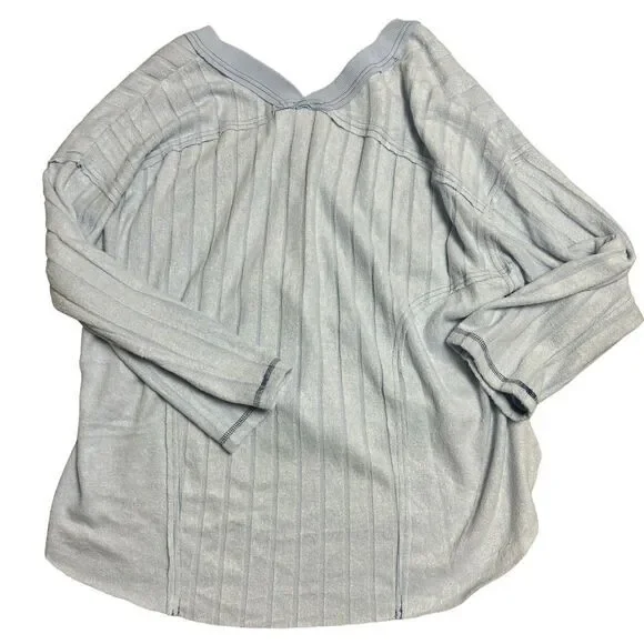 Out From Under Urbano Utfitters Size Medium Blue Raleigh V Neck Pullover Sweater - Picture 5 of 5